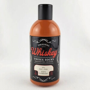 Original Whiskey Unisex Novelty Crew Socks Collectible Tin Bottle One Size